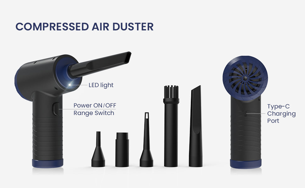Compressed Air Duster -Computer Mainframeand Keyboard Cleaner-Tankless Air Duster