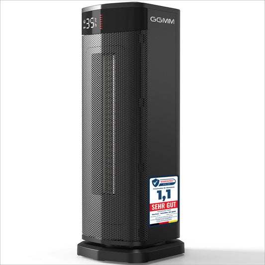 GGMM Energy-Saving 2000W Oscillating Fan Heater with Timer & Safety Protection