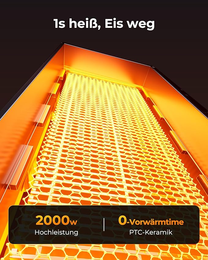 GGMM Energy-Saving 2000W Oscillating Fan Heater with Timer & Safety Protection
