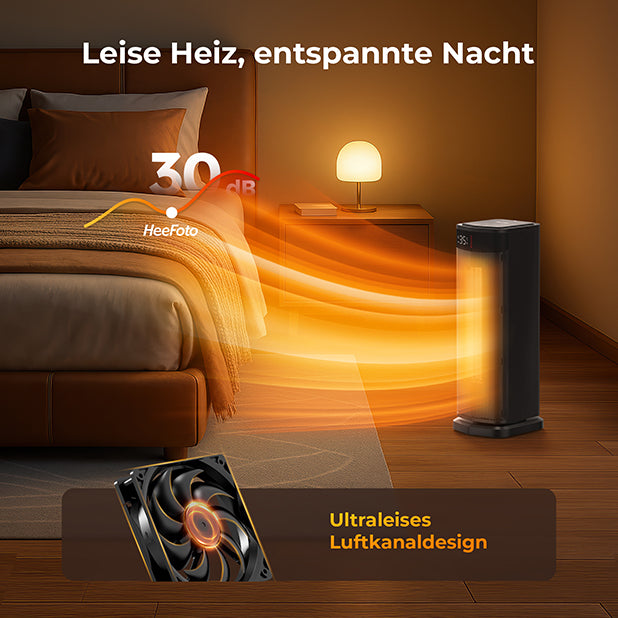 GGMM Energy-Saving 2000W Oscillating Fan Heater with Timer & Safety Protection