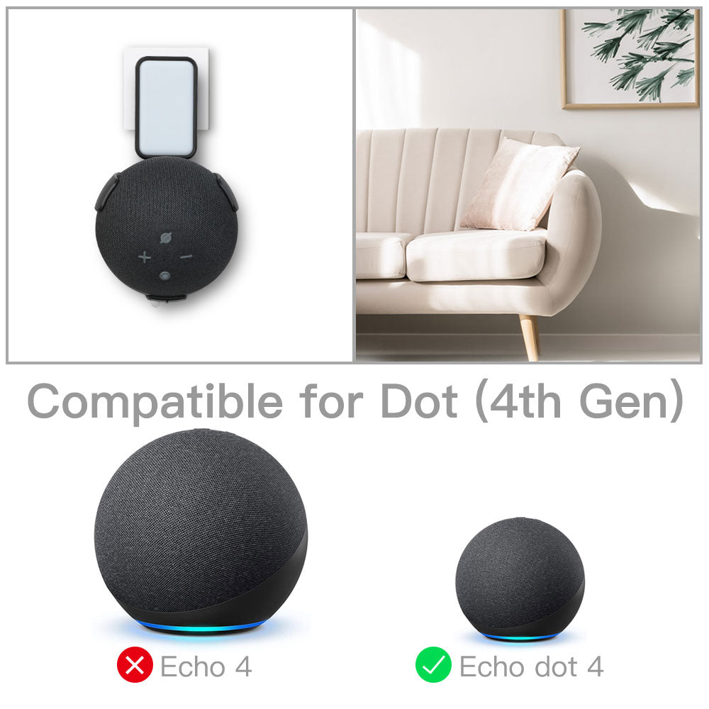 GGMM Amazon Echo Dot 4th Generation Smart Speaker with Alexa Accessories, P4 Wall Mount