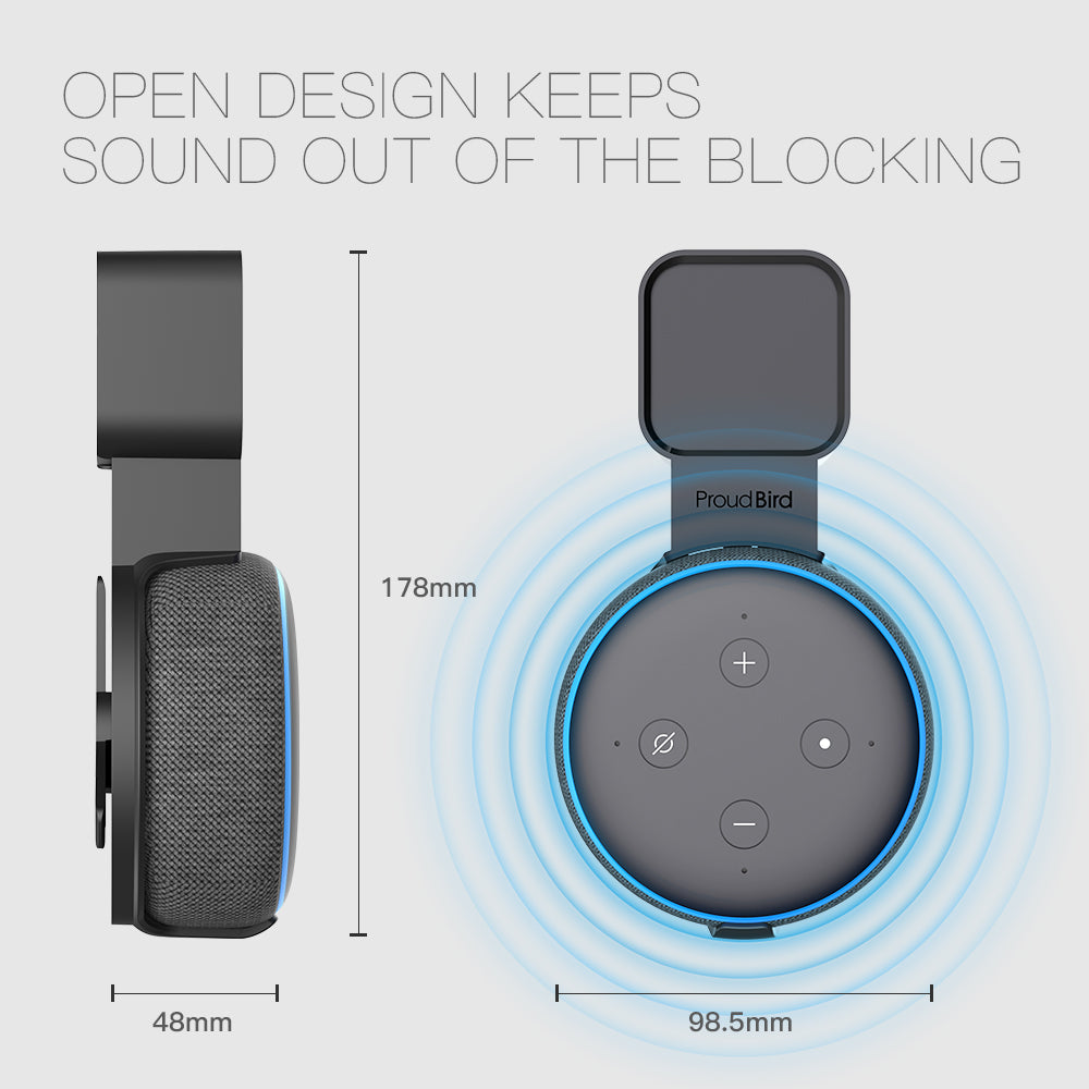 GGMM Amazon Echo Dot 3rd Generation Smart Speaker with Alexa Accessories, P5+ Wall Mount