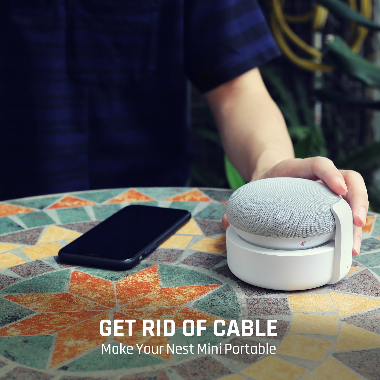 dot genie google home mini nest 2nd gen backpack GGMM® N2 Battery Base for Google Nest Mini 2nd Gen Battery Case – GGMM.com